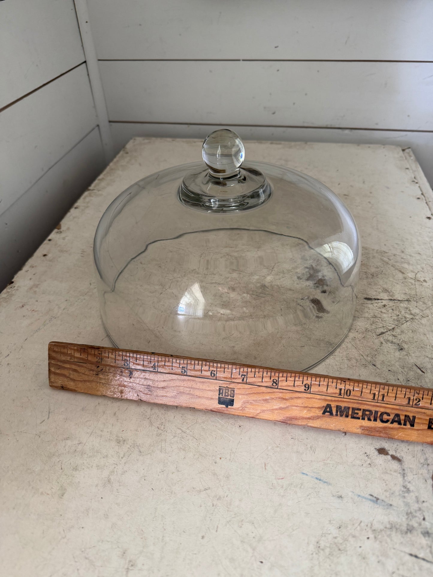 Anchor hocking, clear, glass cake dome