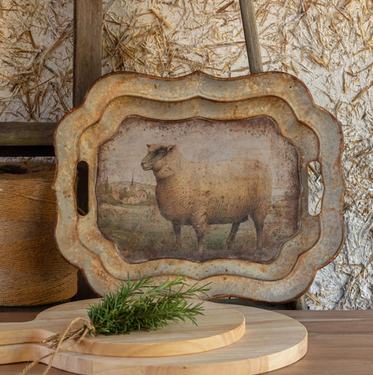 Vintage Style Sheep Tray