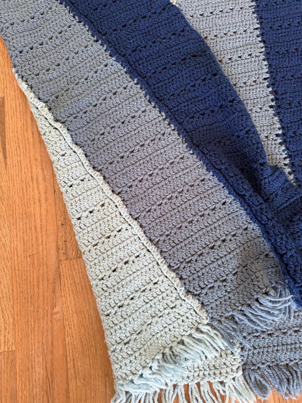 Blue gray Afghan