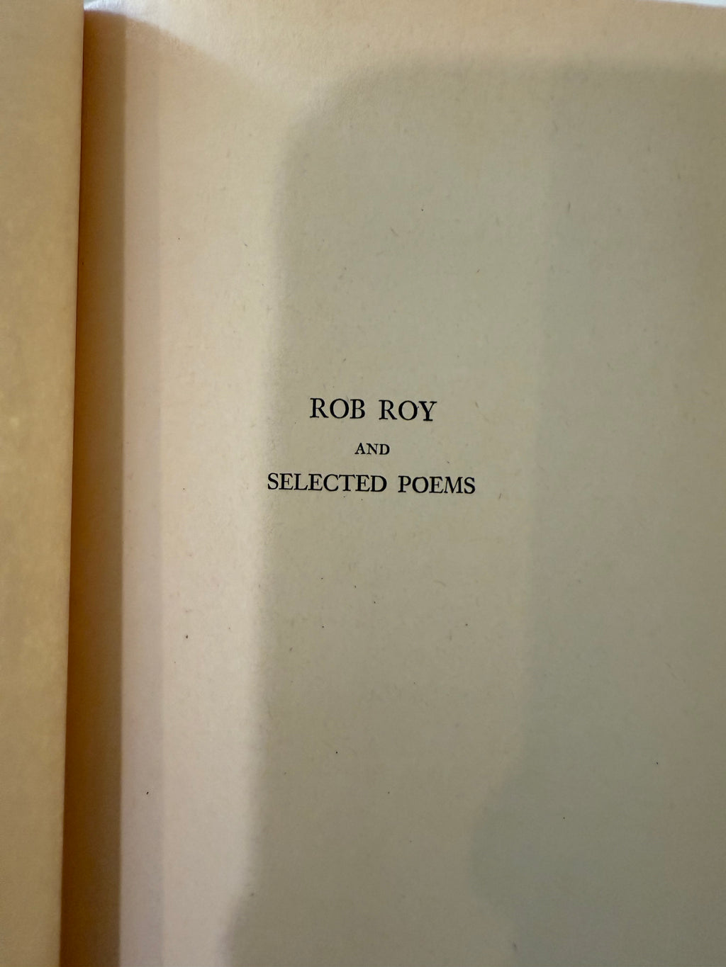 Rob Roy Book
