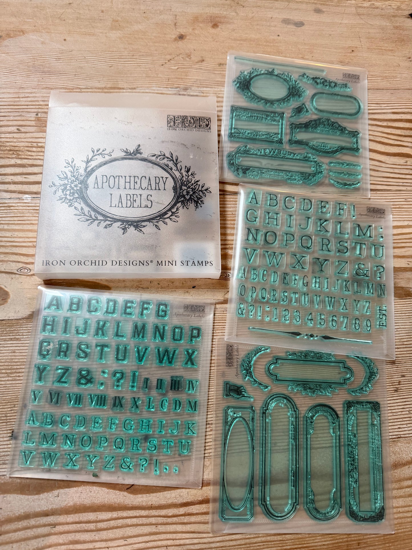 USED - Apothecary Labels | Stamp | IOD Iron Orchid Designs -as is