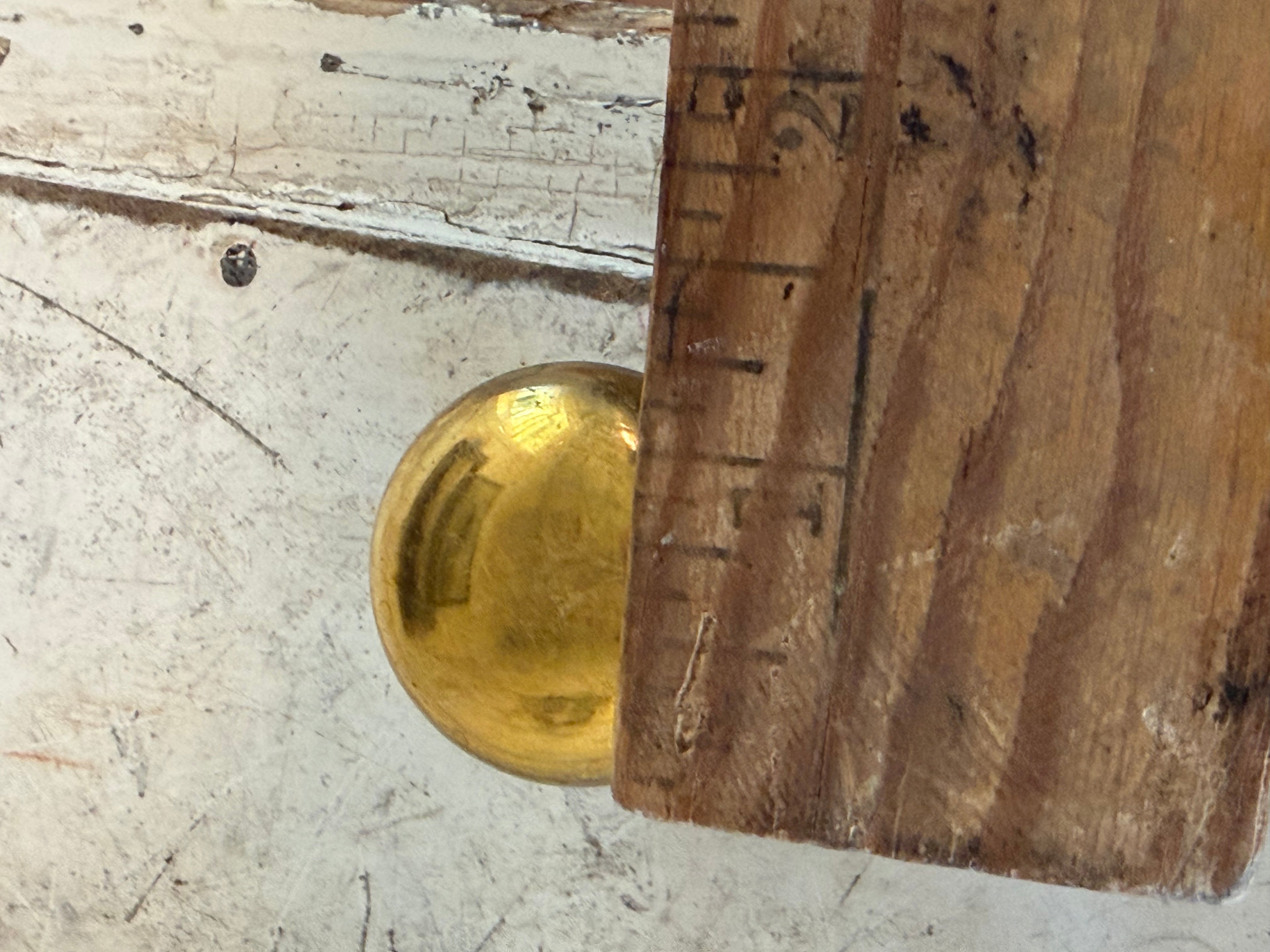 Vintage Brass Knob - SOLD INDIVIDUALLY - no Screws as is patina