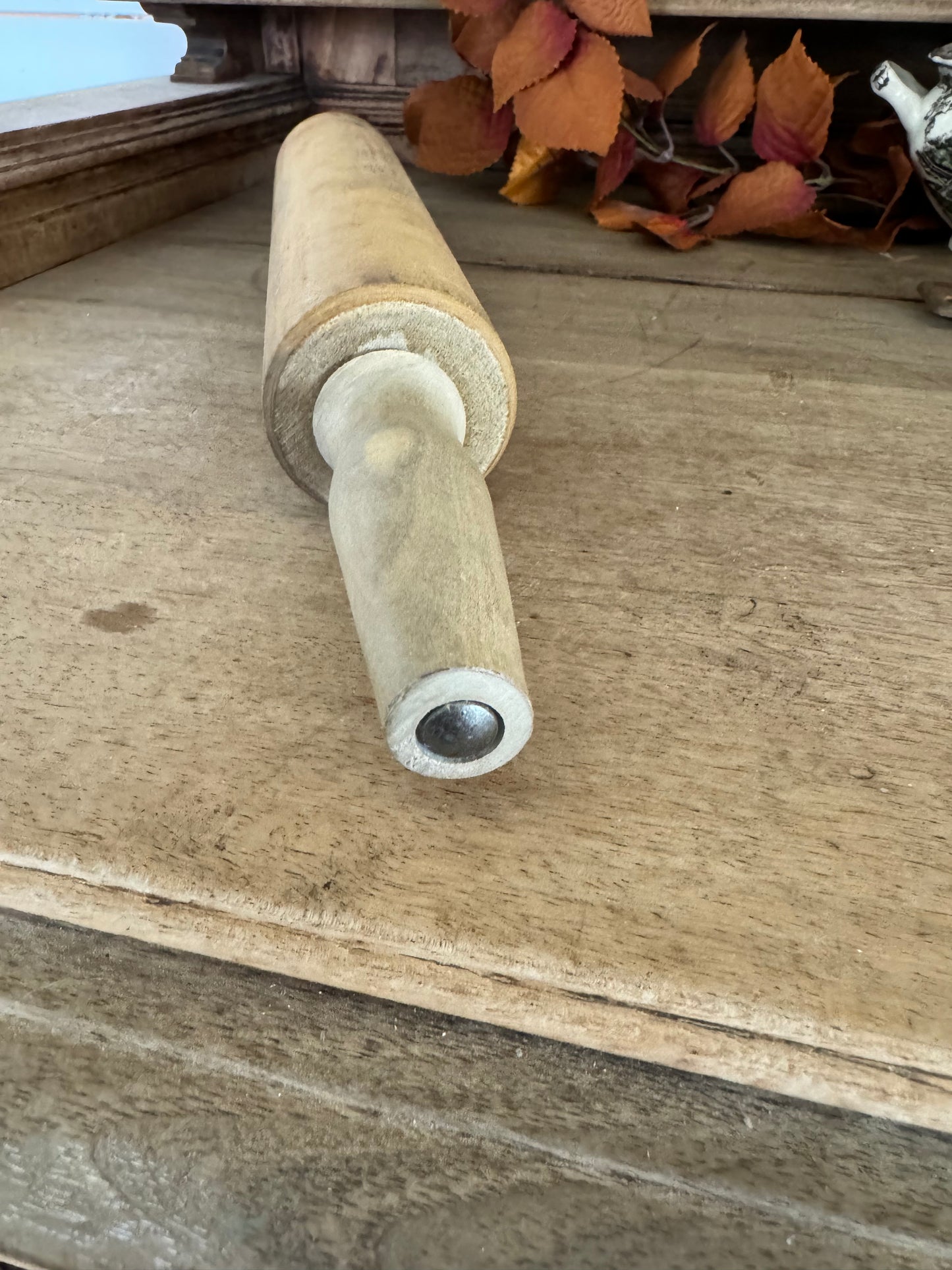 Vintage English Rolling Pin with metal pin