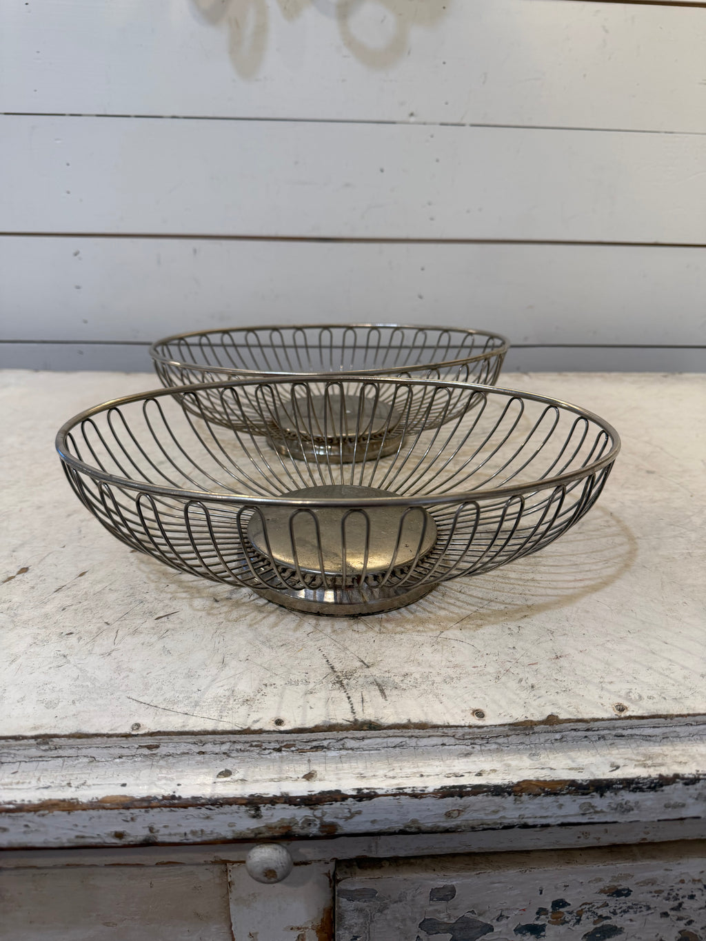 Vintage silver plate wire basket - sold individually