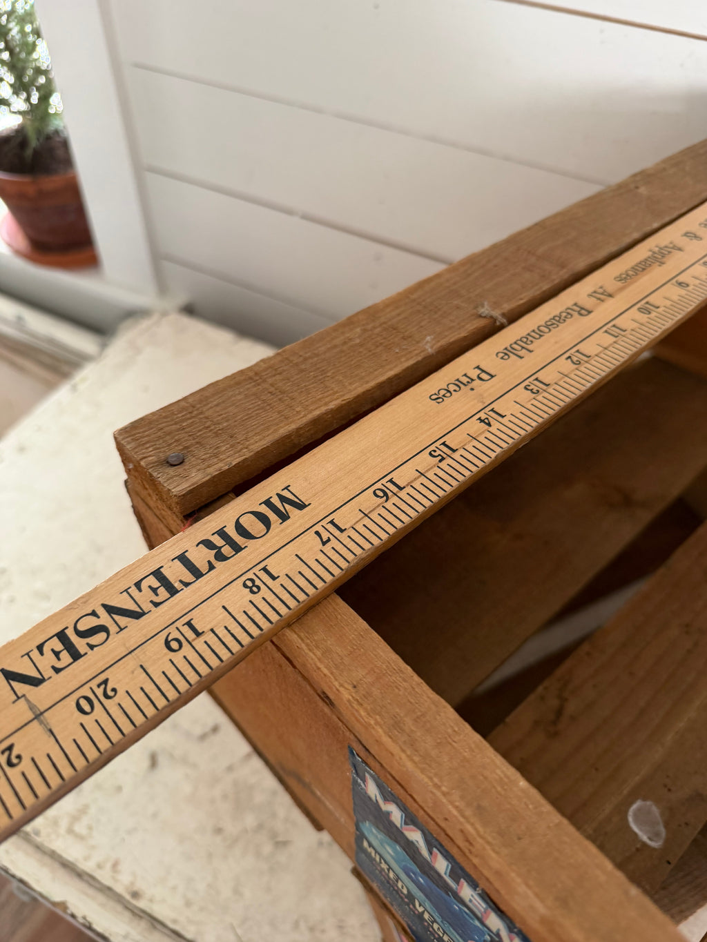 Vintage Wood Fruit Box w/Label Advertising - sold individually