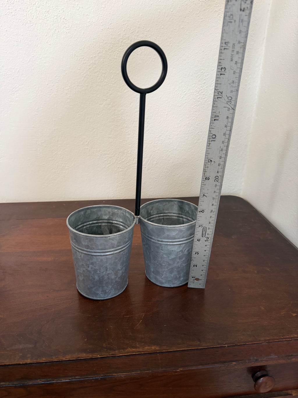 Galvanized Double planter - Will Get Makeover