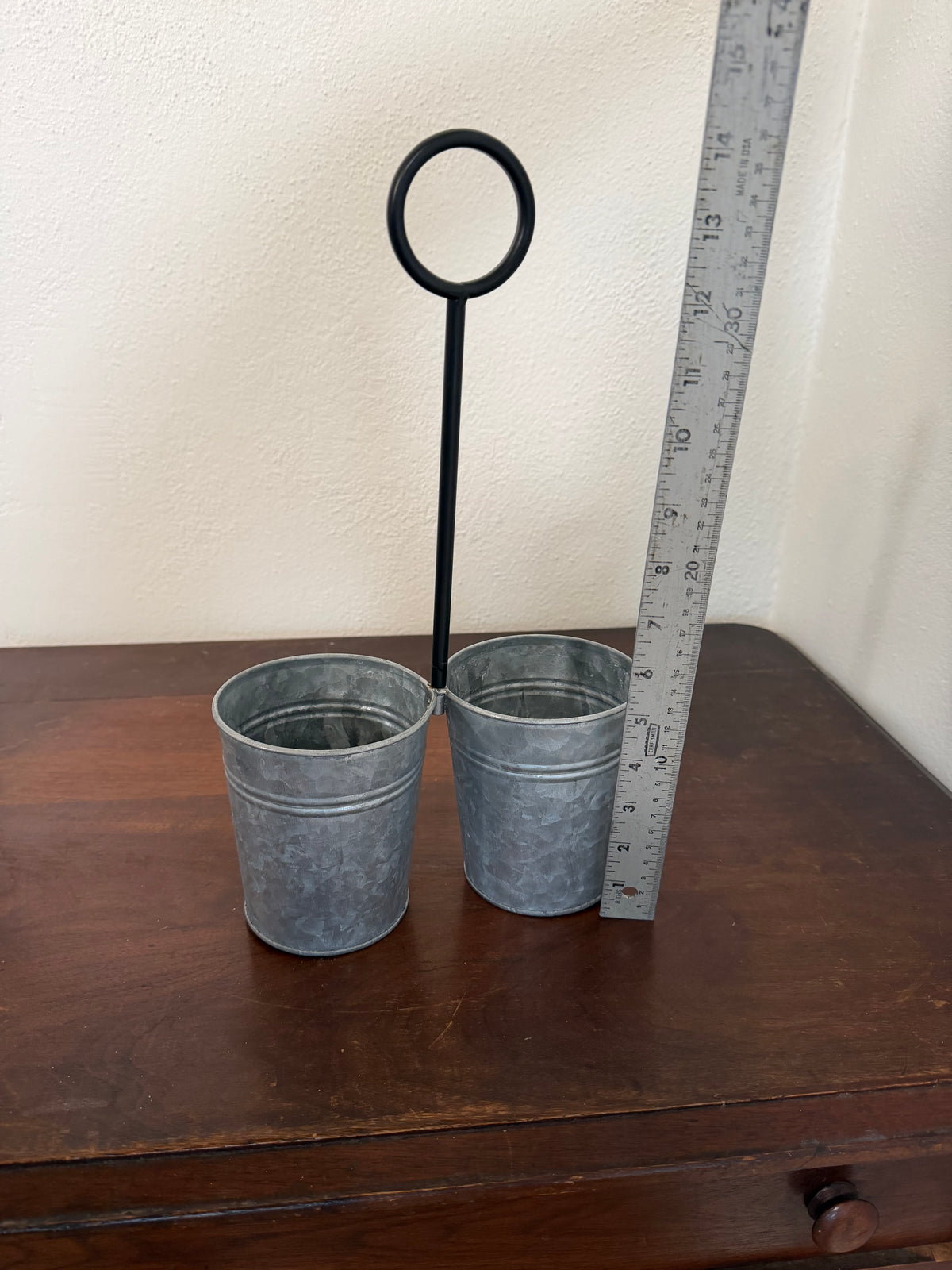 Galvanized Double planter - Will Get Makeover