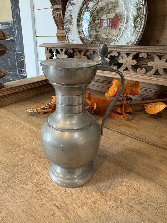 Antique Pewter Jug with Acorn Finial