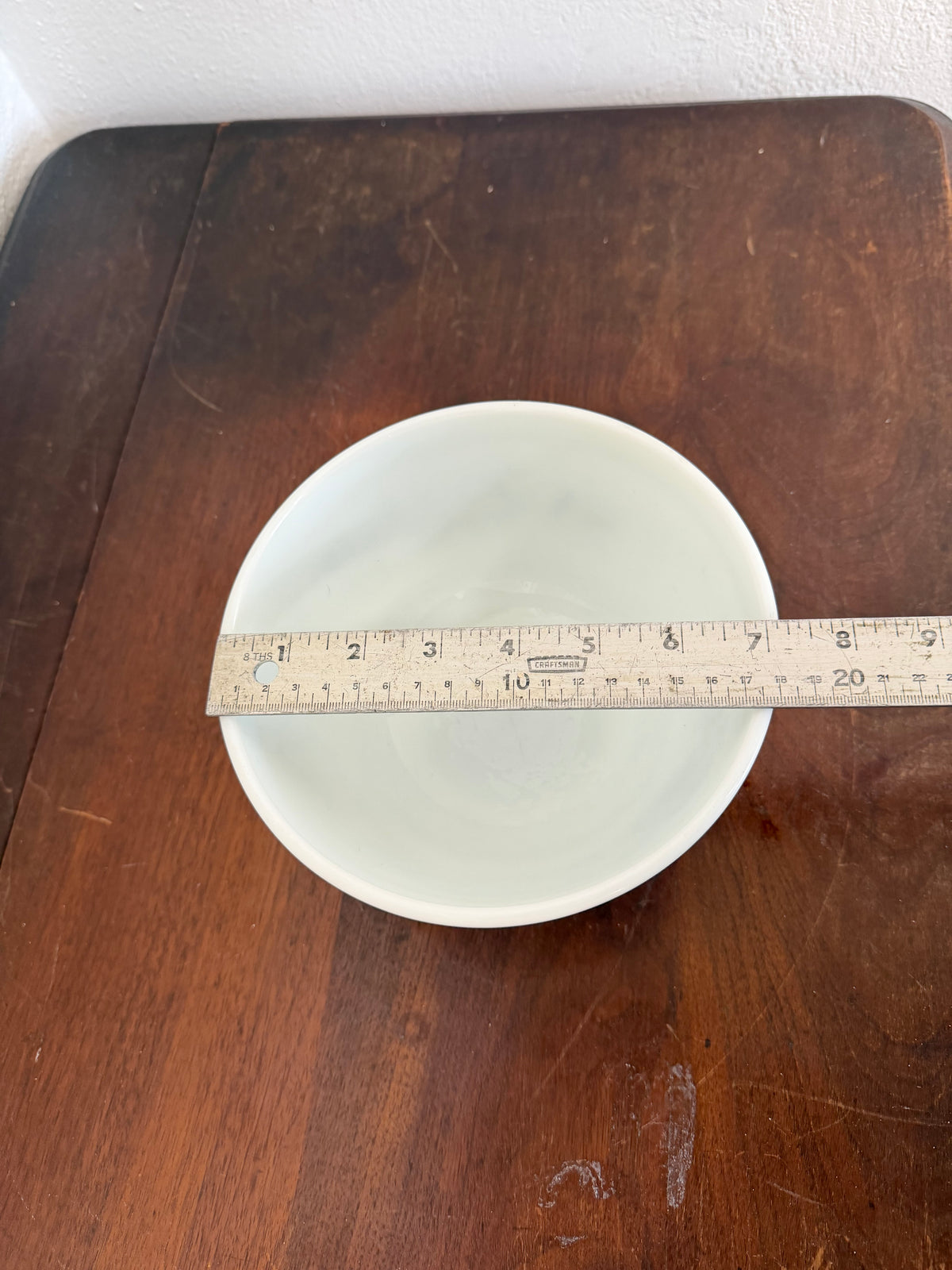 Vintage Pyrex Colonial Mist White Bowl White 7”