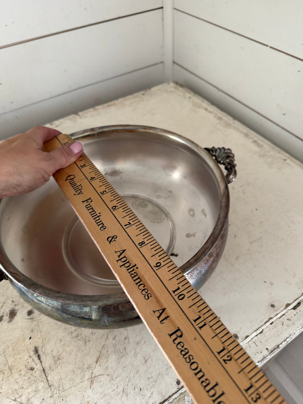 Silver Plate Server with lid and feet