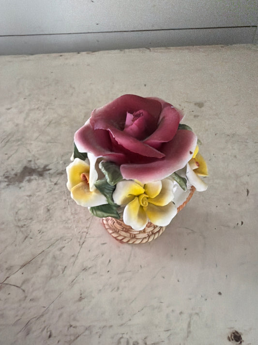Ceramic flower basket