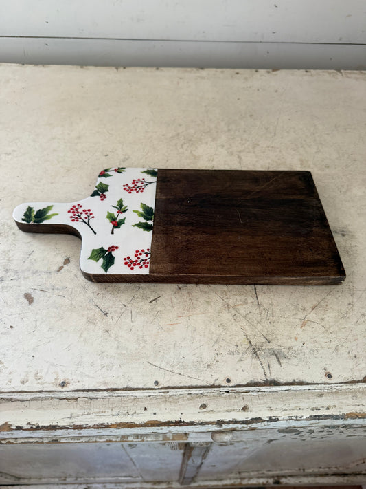 Dark Wood Handled Cutting Board - Will Get Makeover