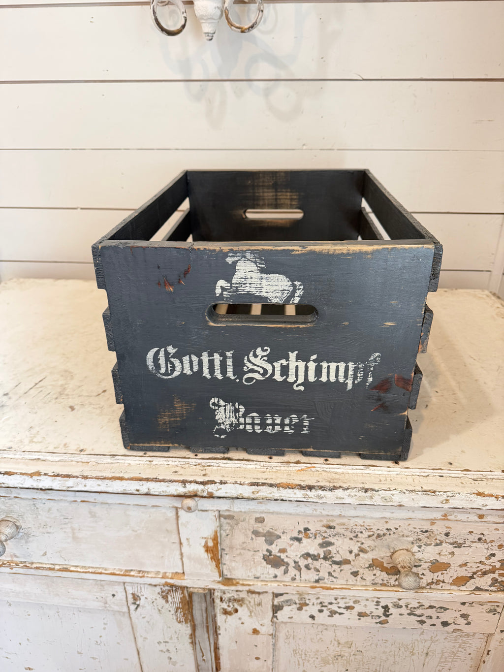 Painted and Stenciled Crate - Sold Individually, Chosen at random