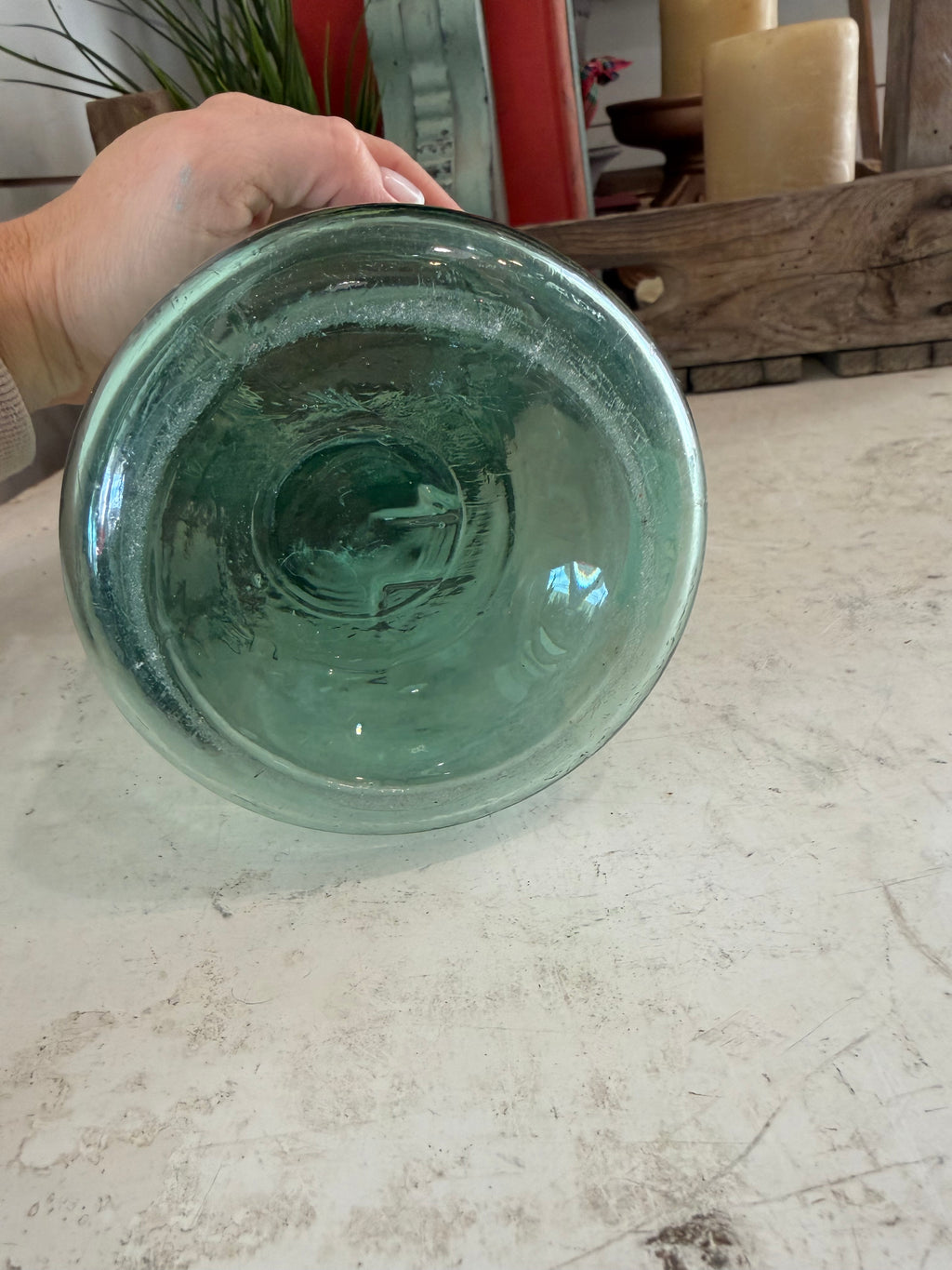 Antique French L'Idéale glass canning jar 1 L