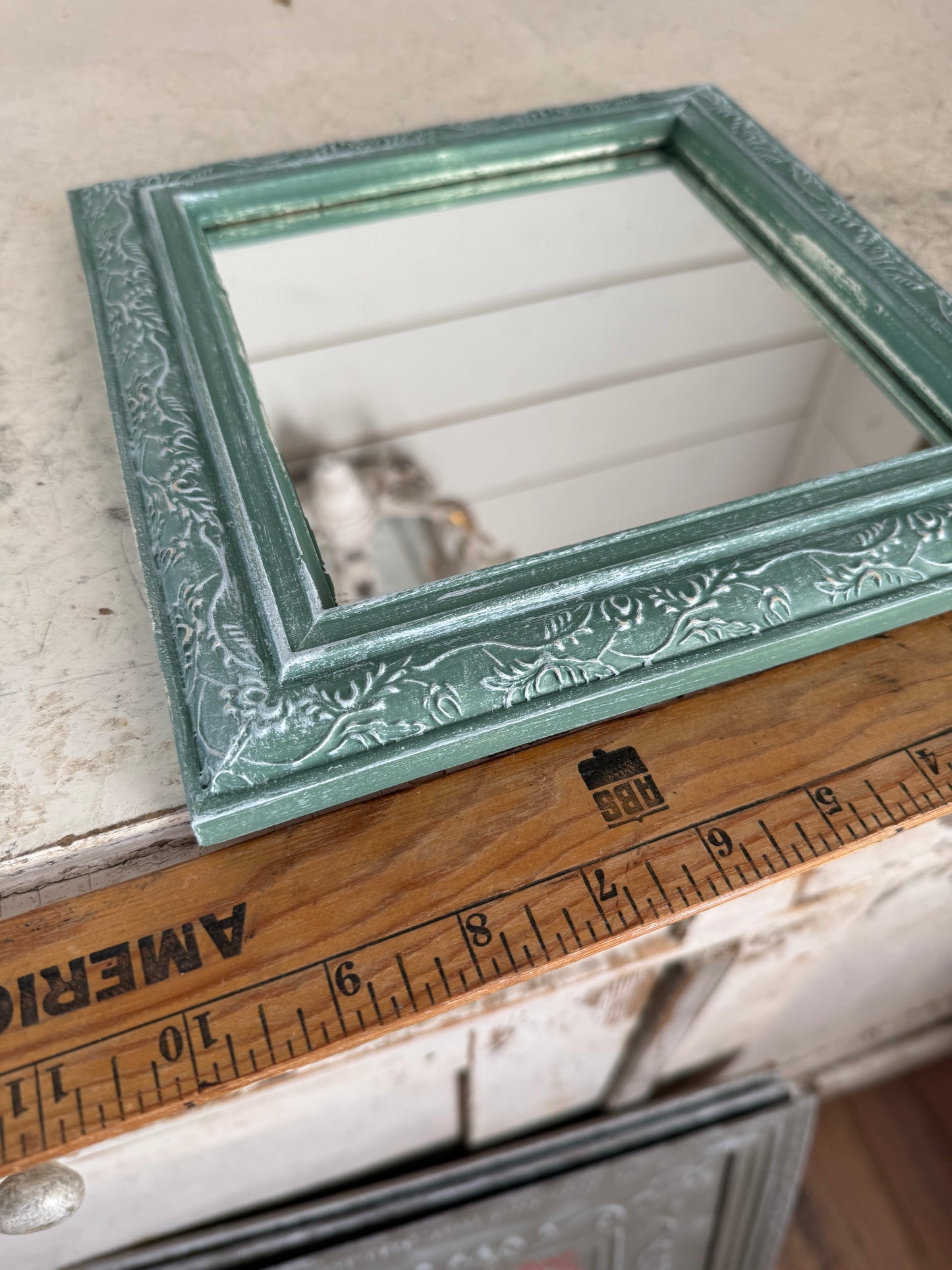 Green Square Mirror