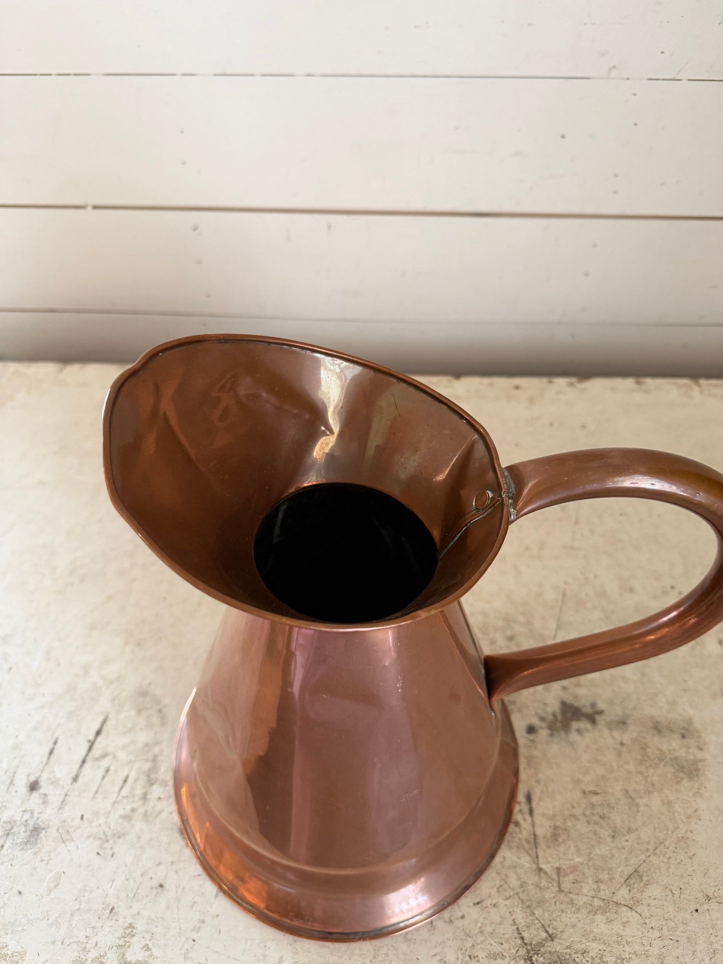 Gallon 19th Century English Copper Haystack Jug as is