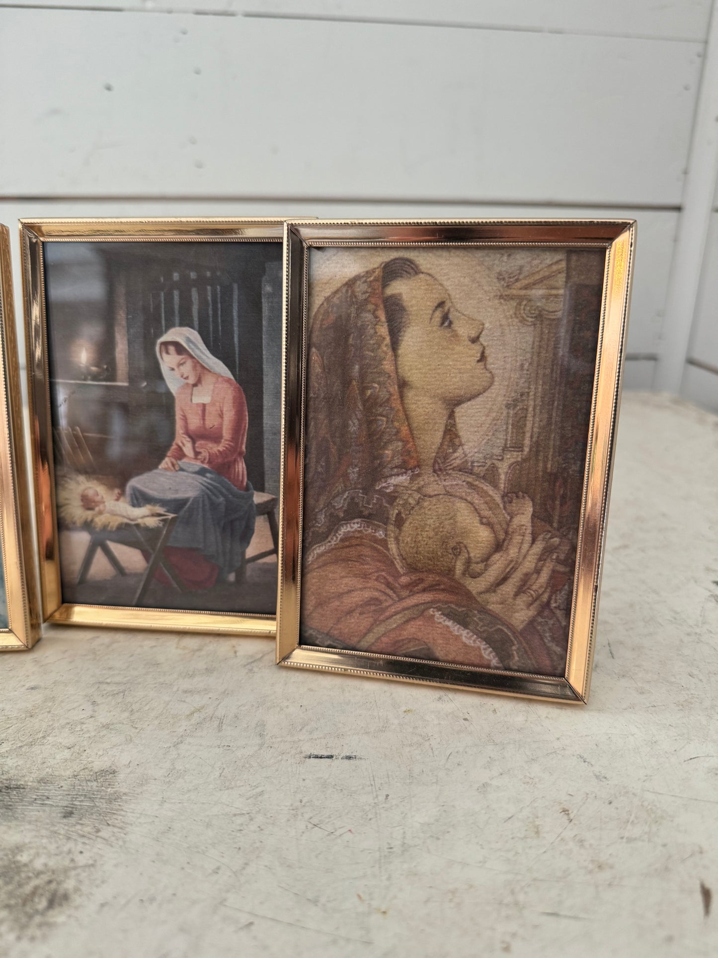 Set of 3 Mary and Child Framed Prints 3x5