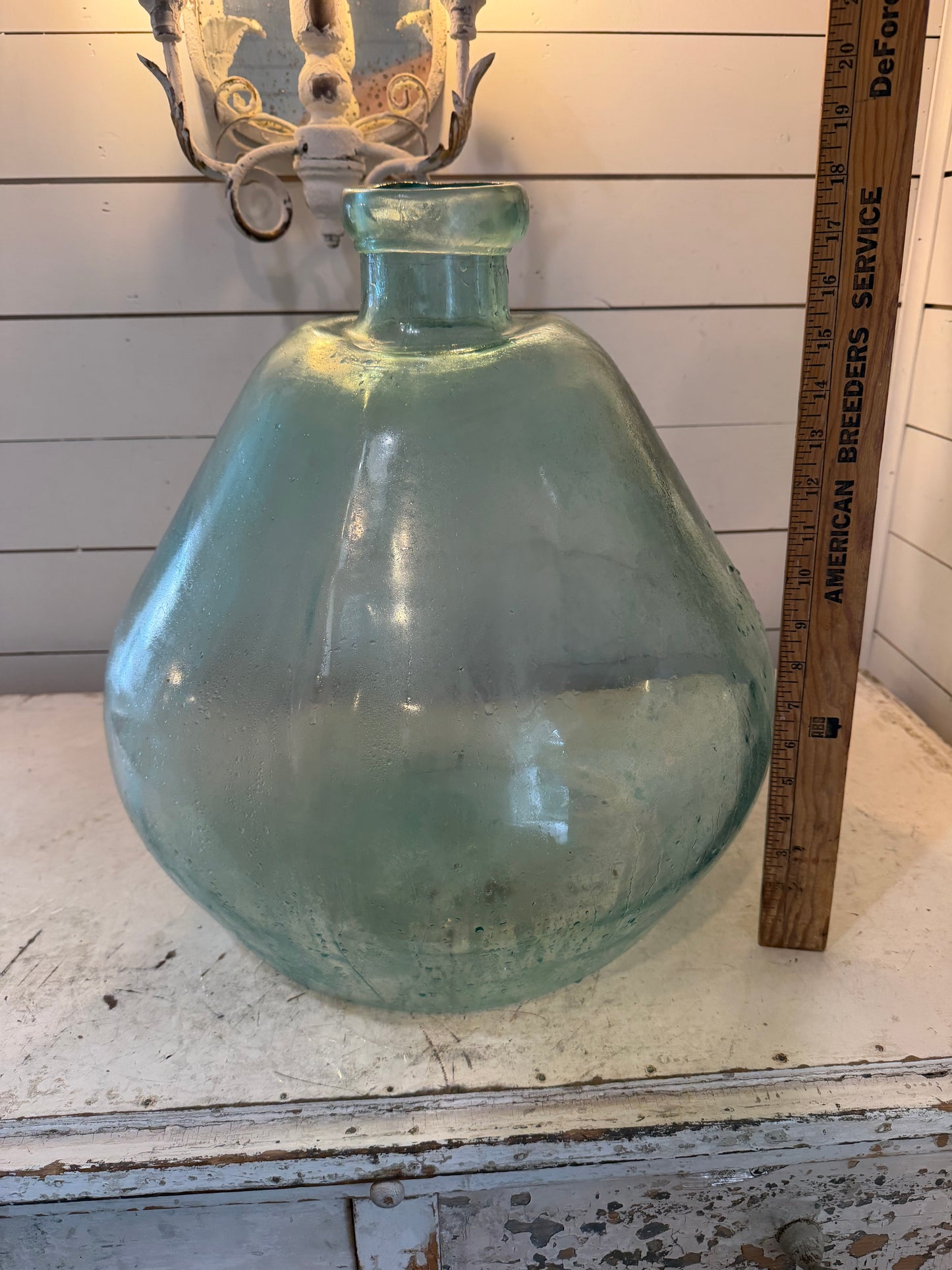 Round Blown Glass Vase with Seam