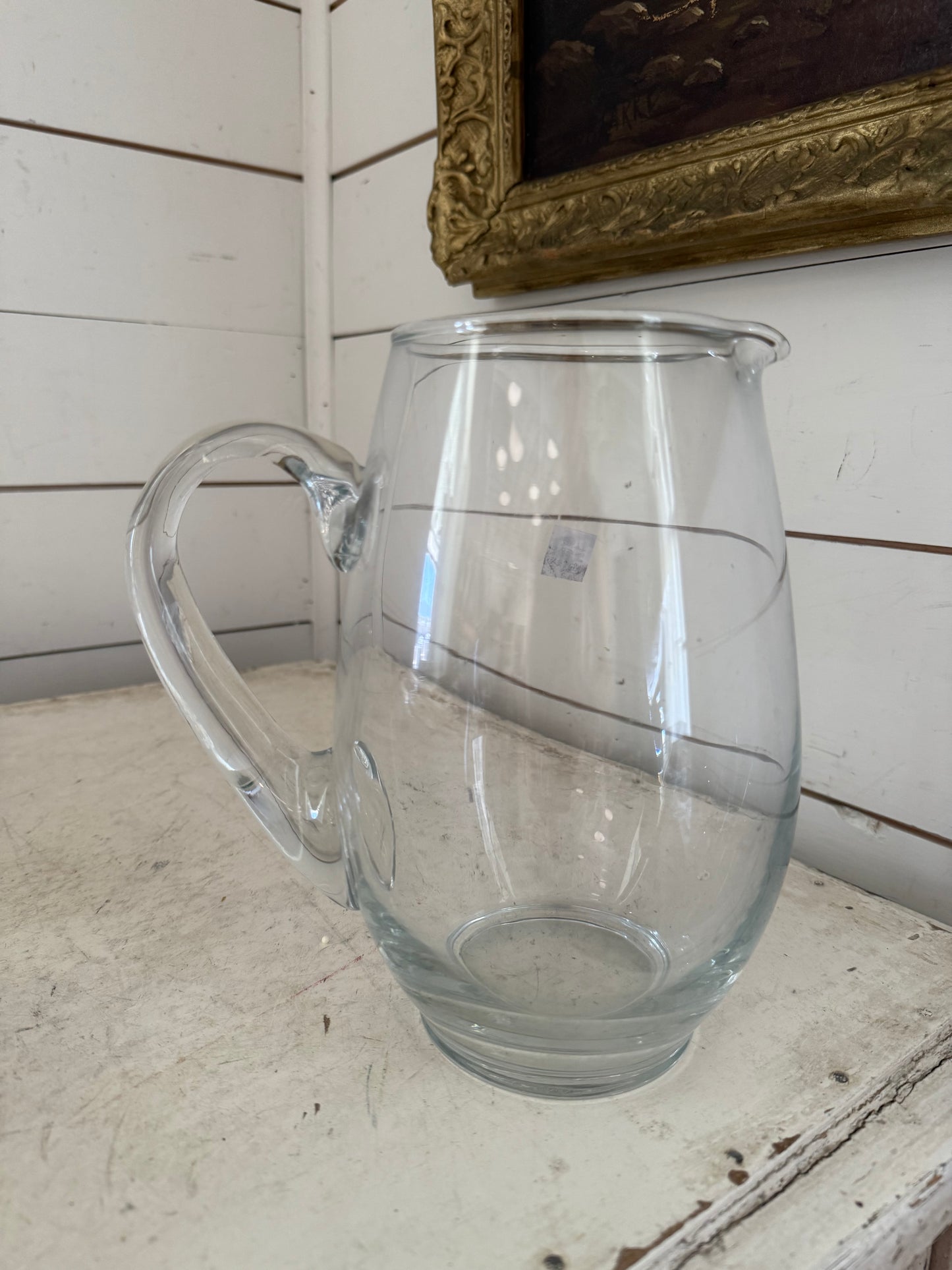 Vintage Clear Glass Pitcher