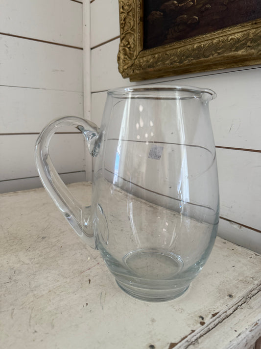 Vintage Clear Glass Pitcher