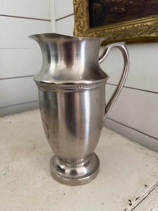 Vintage Metal Pitcher Reproductuon Vase