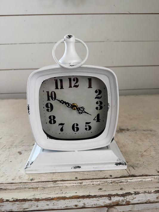 White Metal Clock
