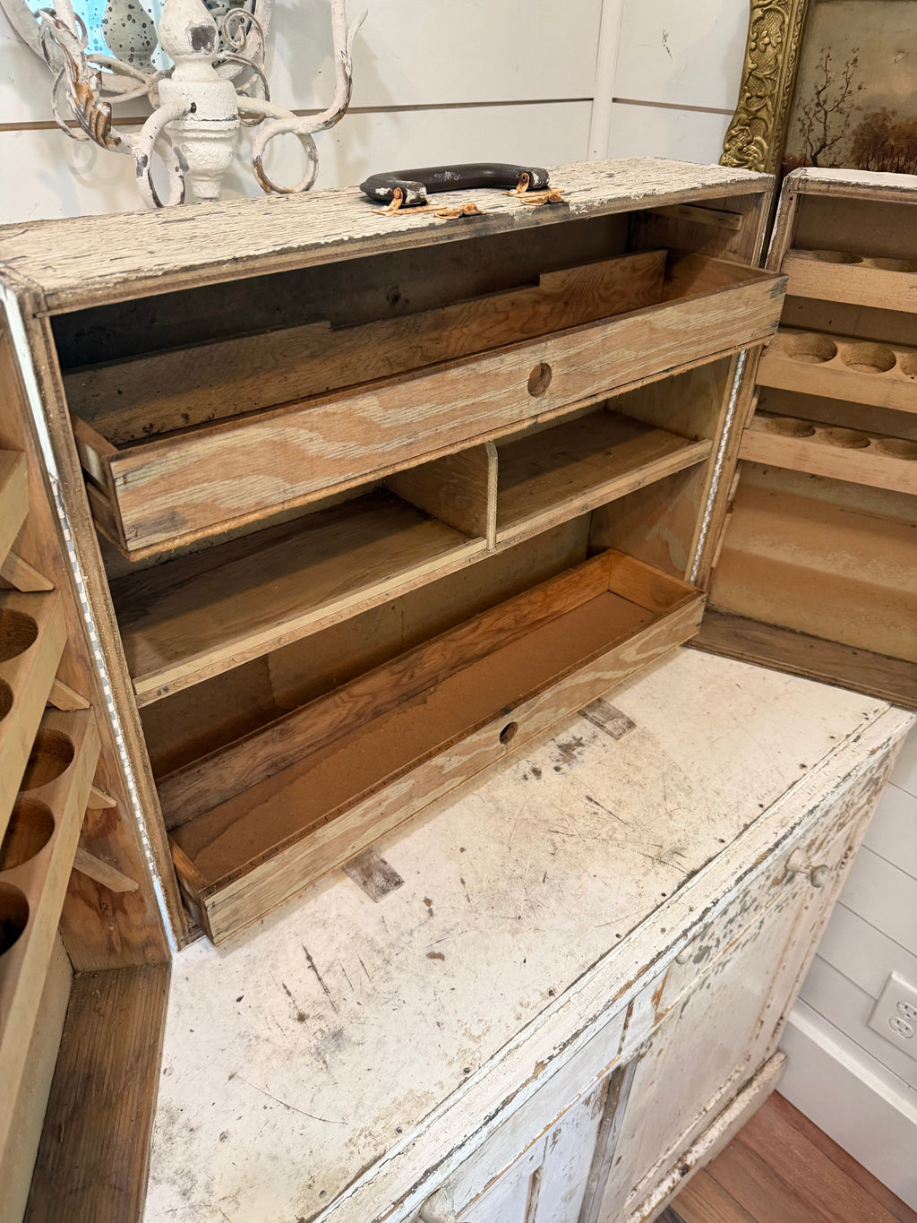 Vintage, Handmade Wood Doctors Chest