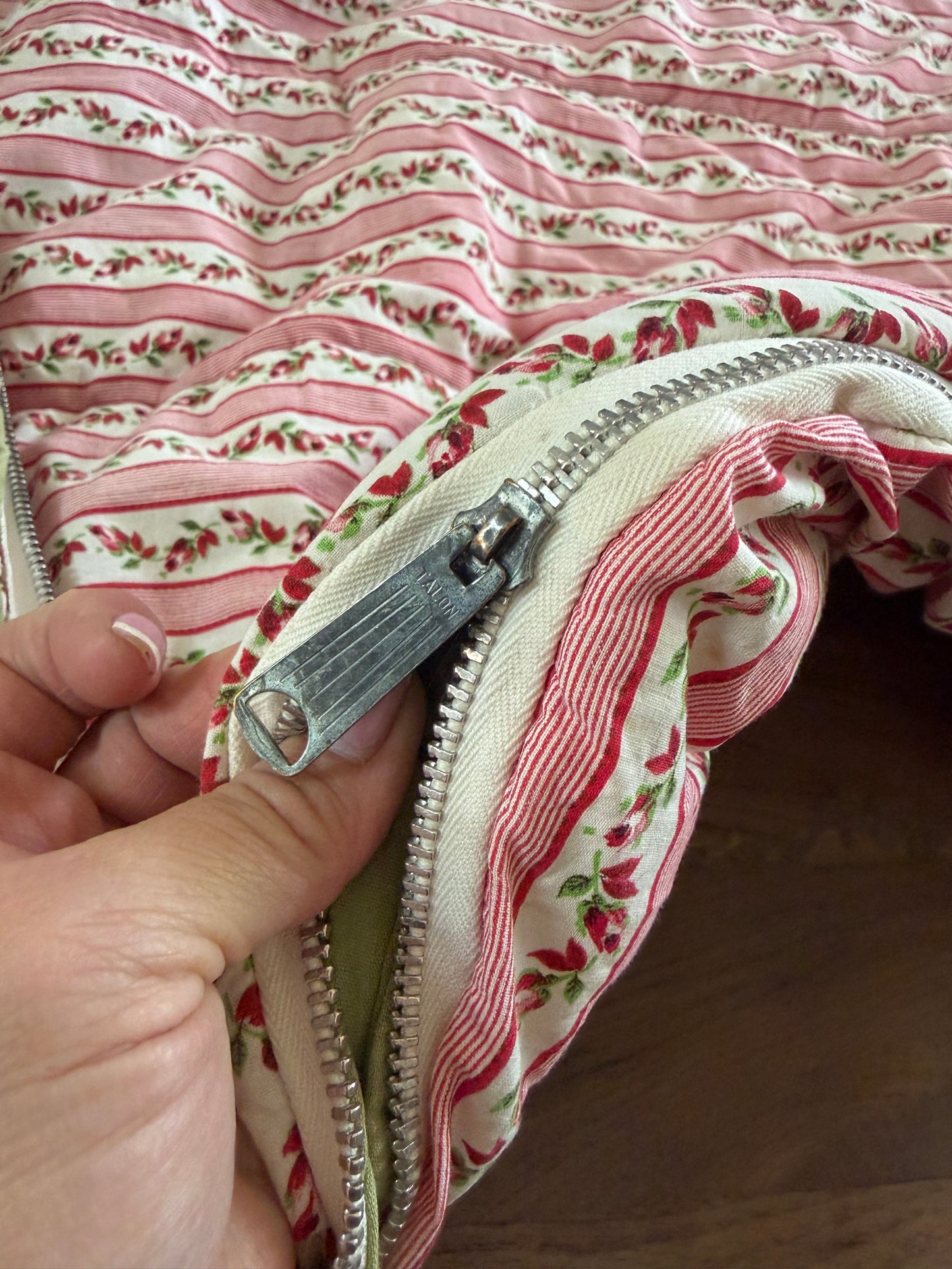 Vintage floral sleeping bag