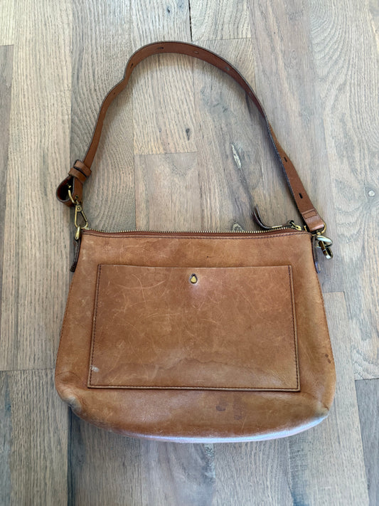 Madewell front pocket leather shoulder bag