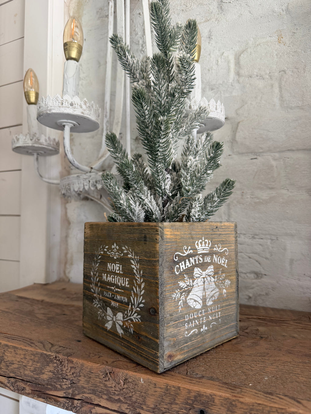 Hand Painted Box greenery not included