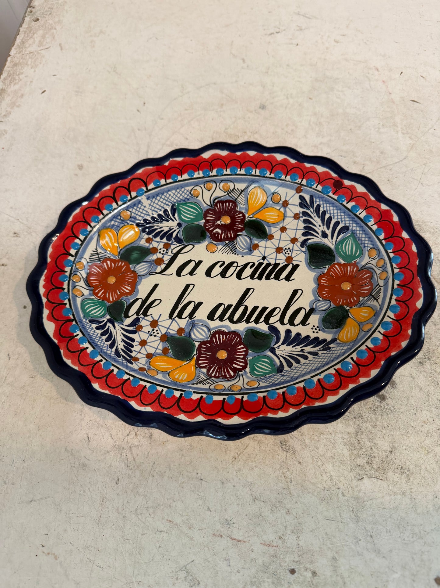 Vintage Mexican Talavera Plate