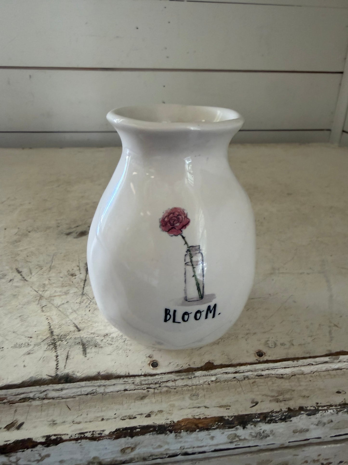 Rae Dunn Bud Vase Flowers By Magenta Picture Icon "BLOOM"