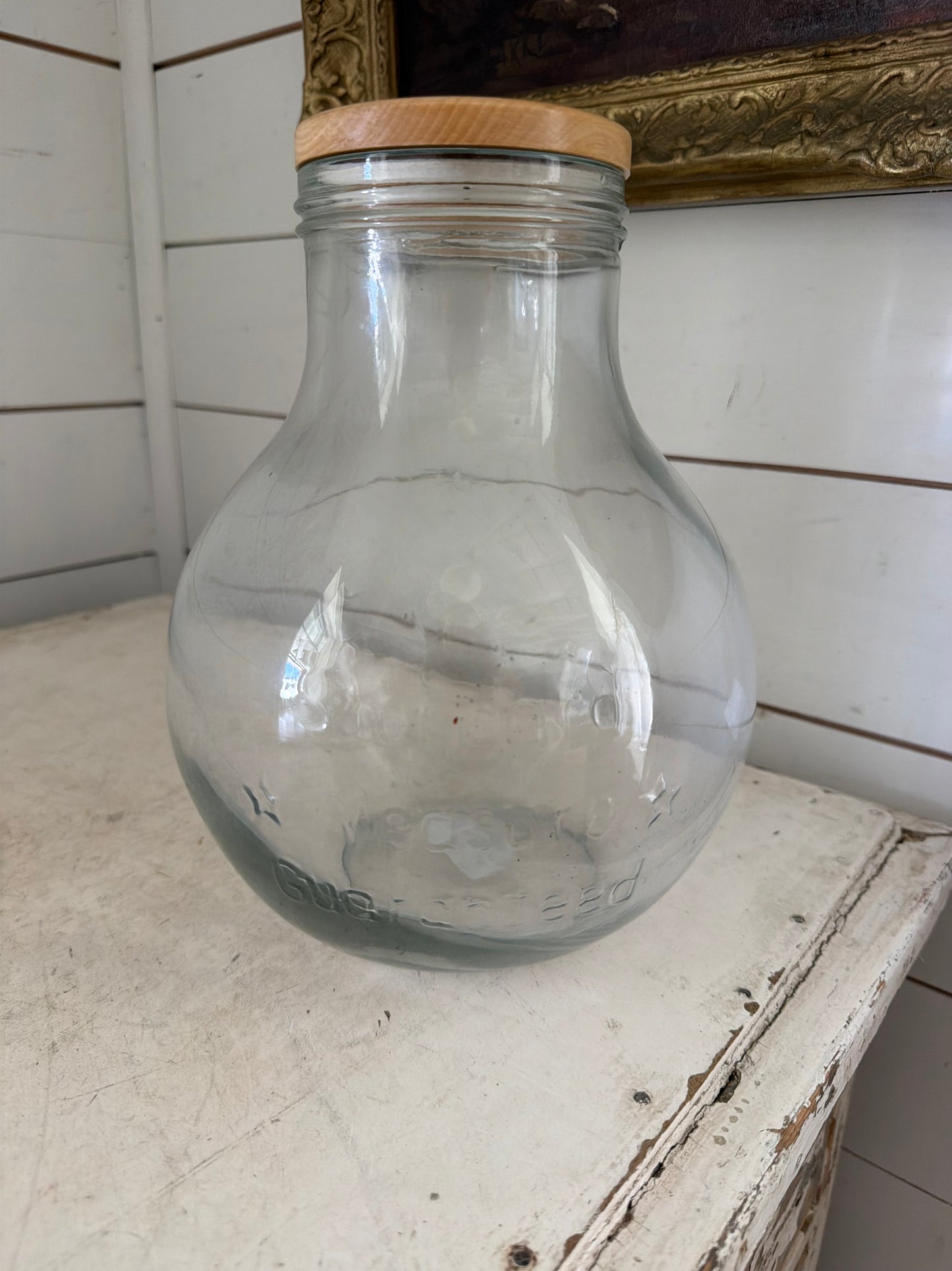 Grandmas All Purpose storage  Jar with wood Lid