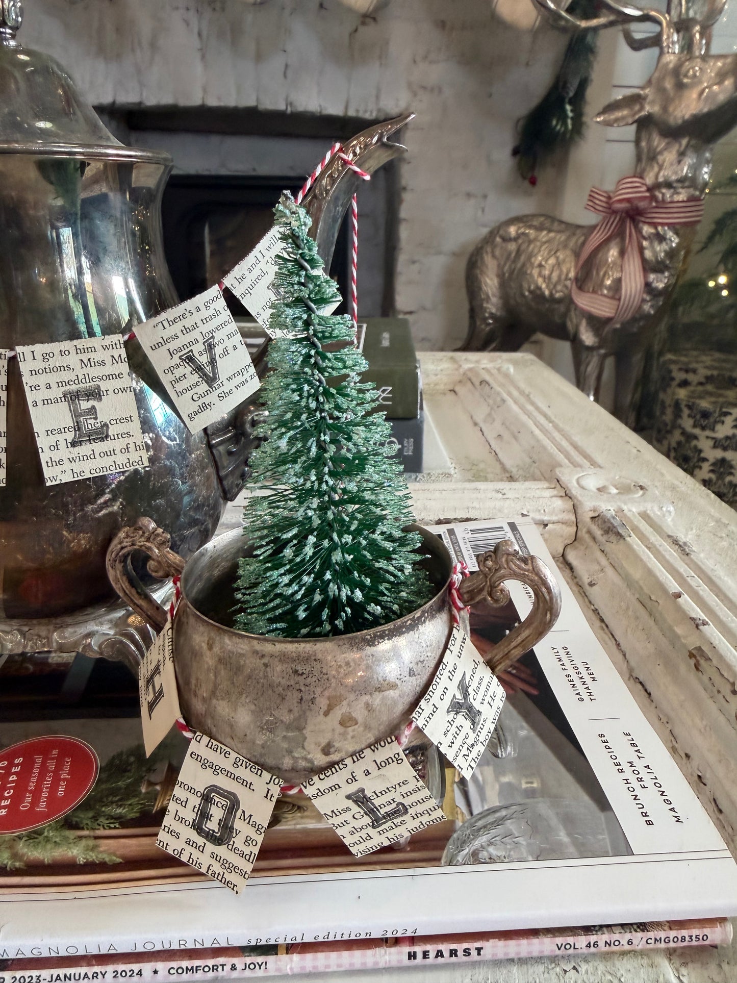 Tarnished Silver Teapots, sugar dishes and creamers with banners sold seperately