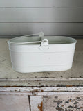 White enamel bucket will get makeover transfers