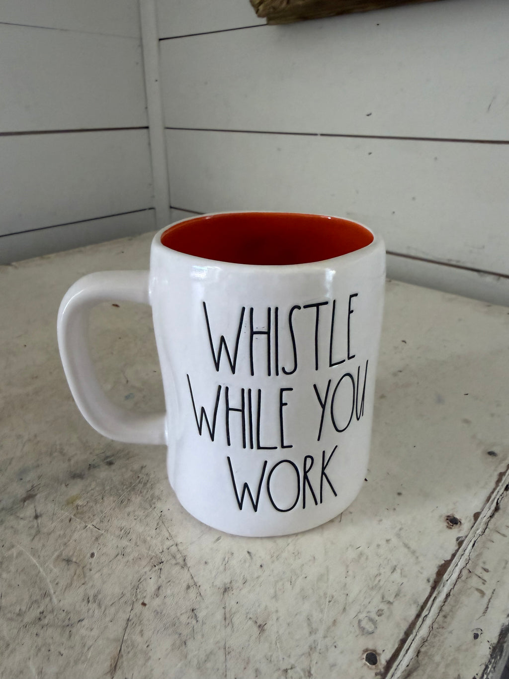 Whistle while you work, Rae Dunn mug