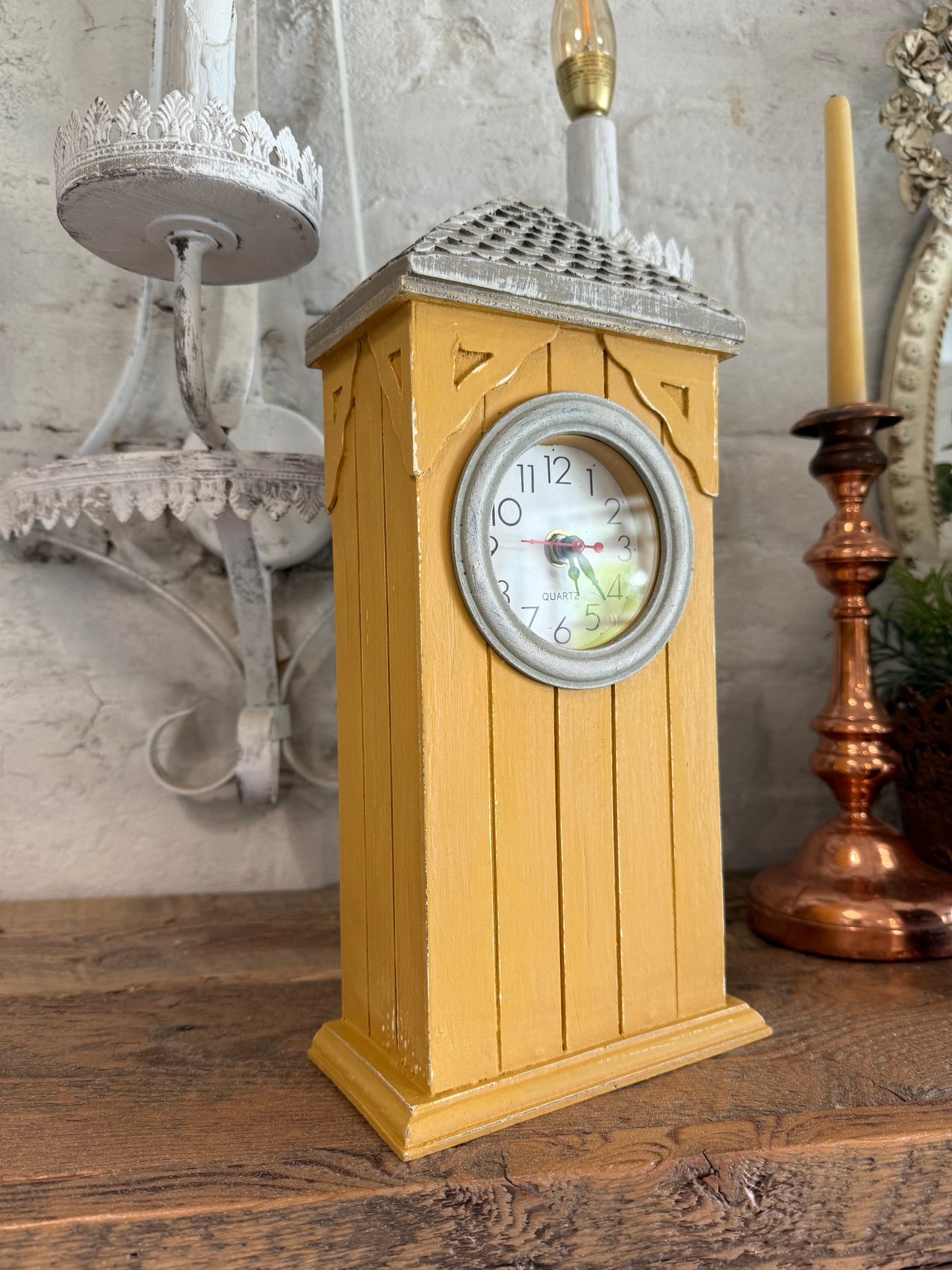 House Clock hand painted