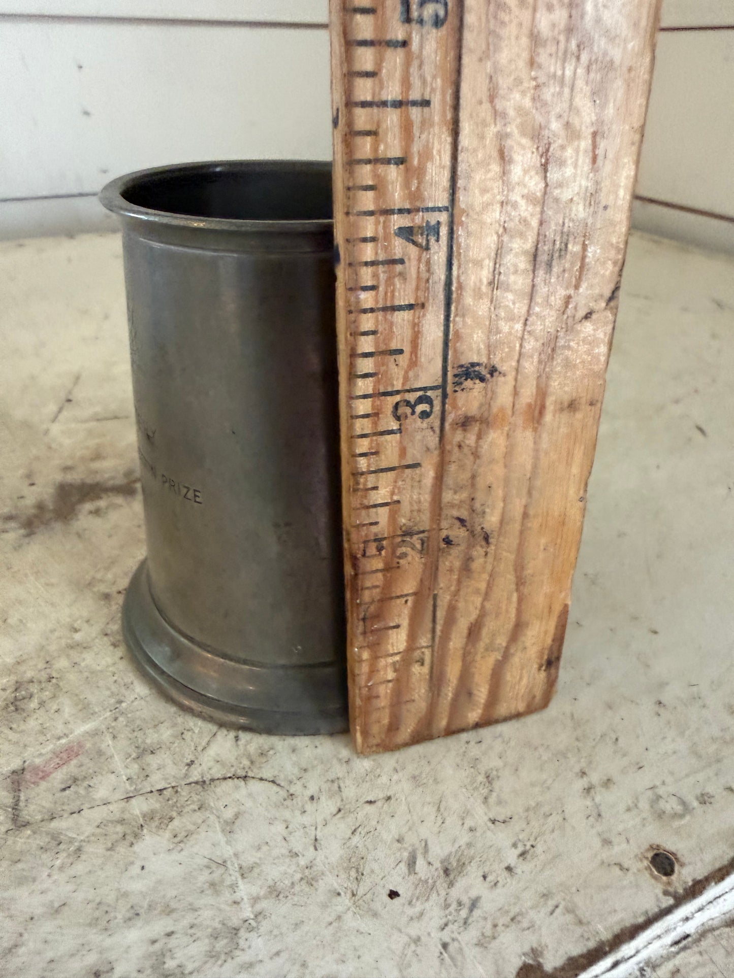 Vintage Rand English Tankard - C Battery Best Subsection Prize" Engraved 1957