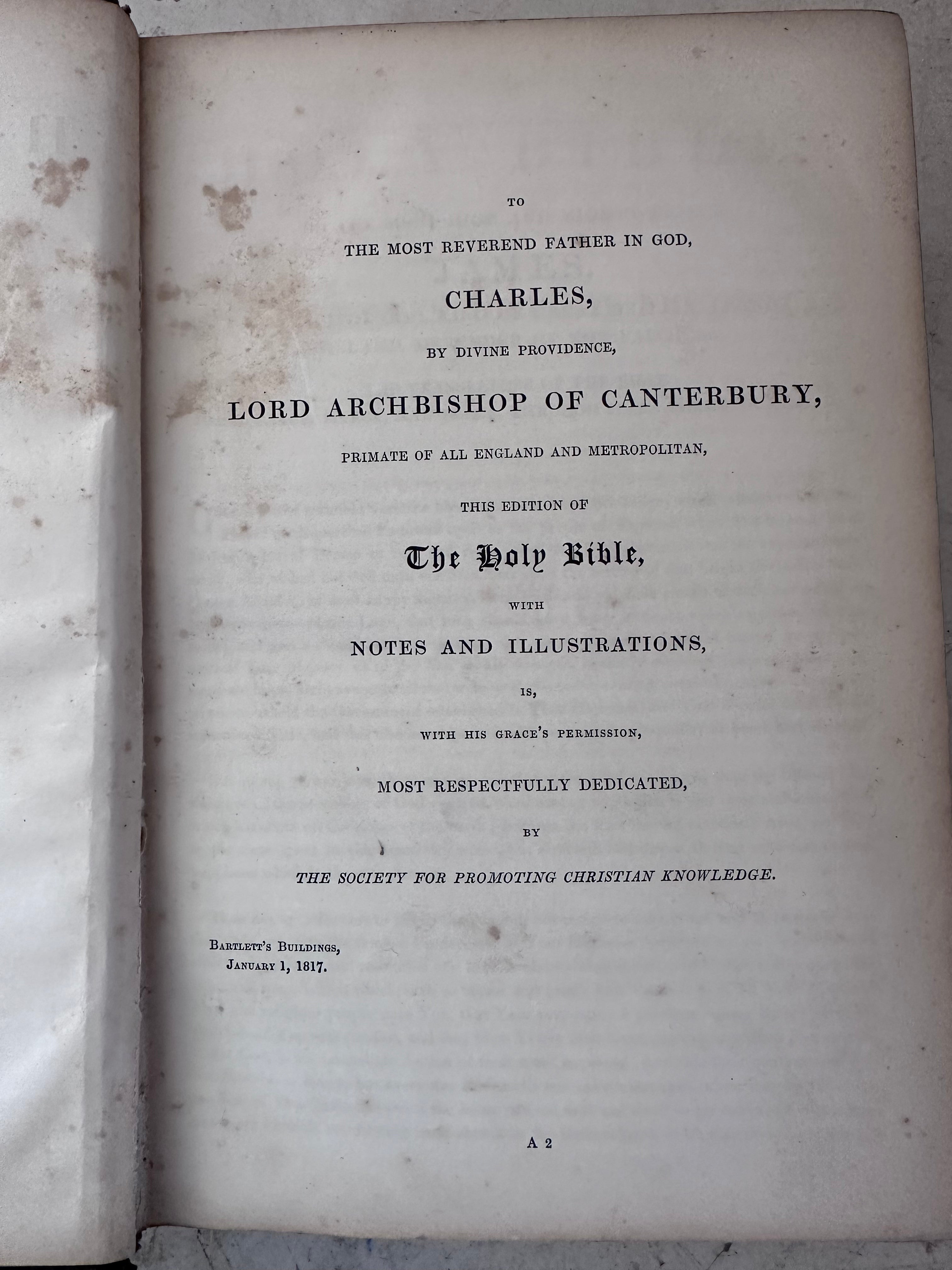 Antique Bible 1850 And the Book of Common Prayer sold as set