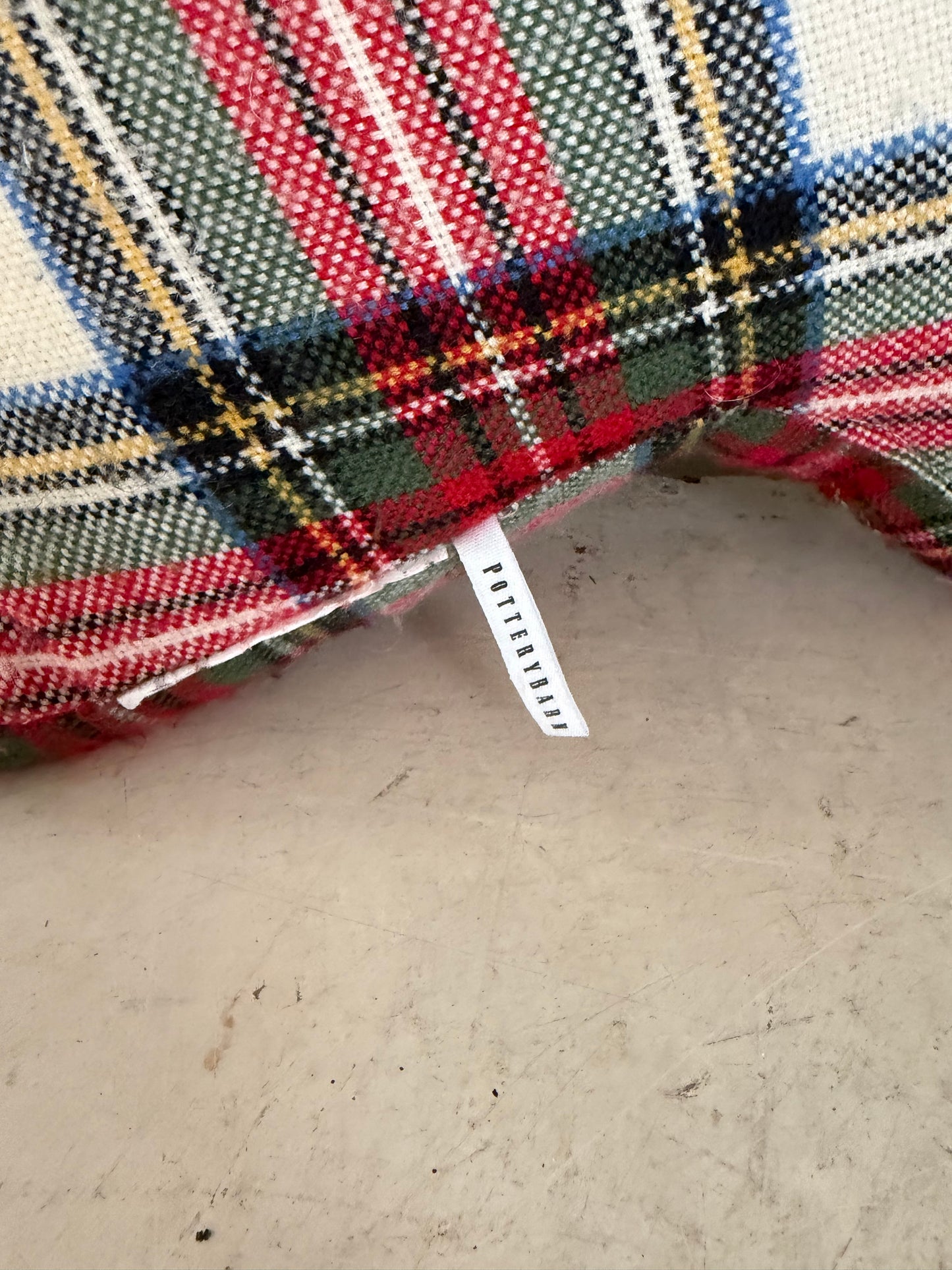 Pottery Barn Stewart Plaid Star Shaped Pillow