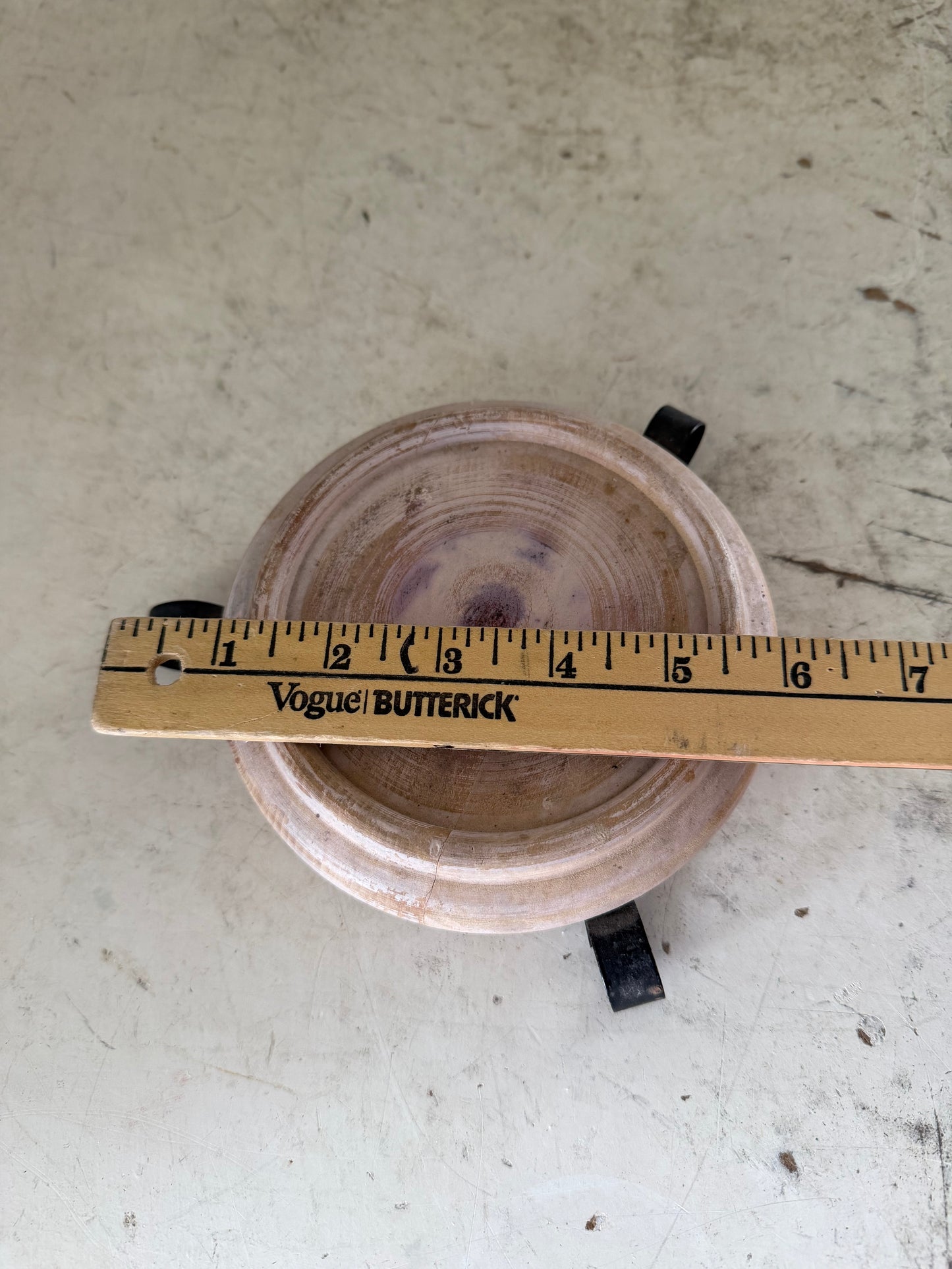 Wood Candlestick holder metal feet will come off