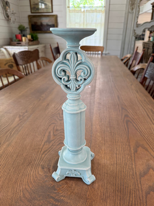 French Country Fleur De Lis Candlestick