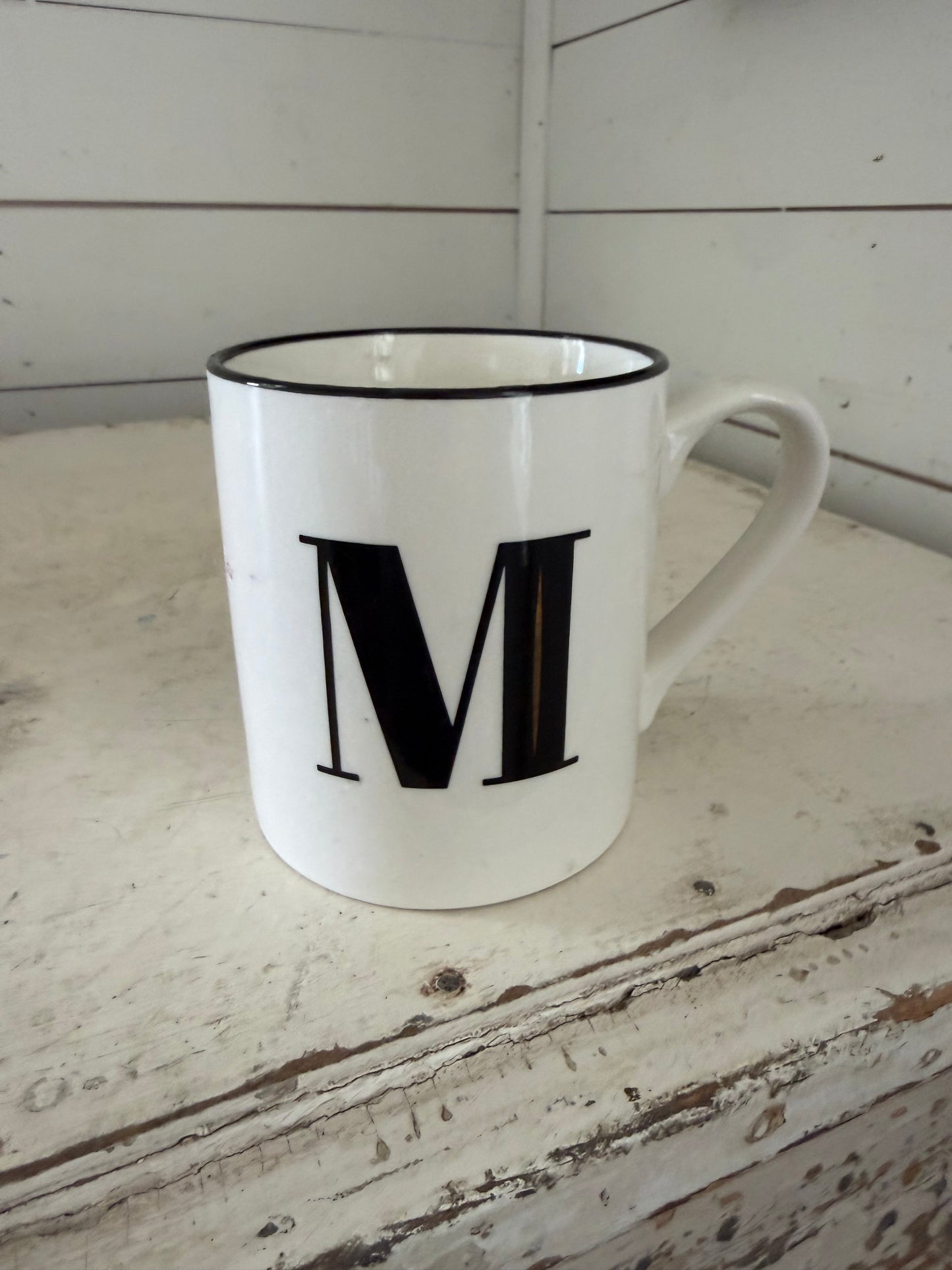 M monogram mug