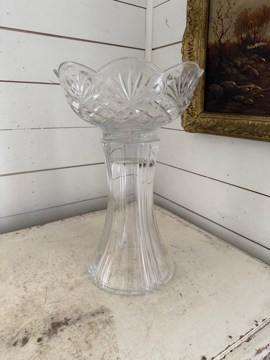 Oversized Pedestal Crystal compote dish