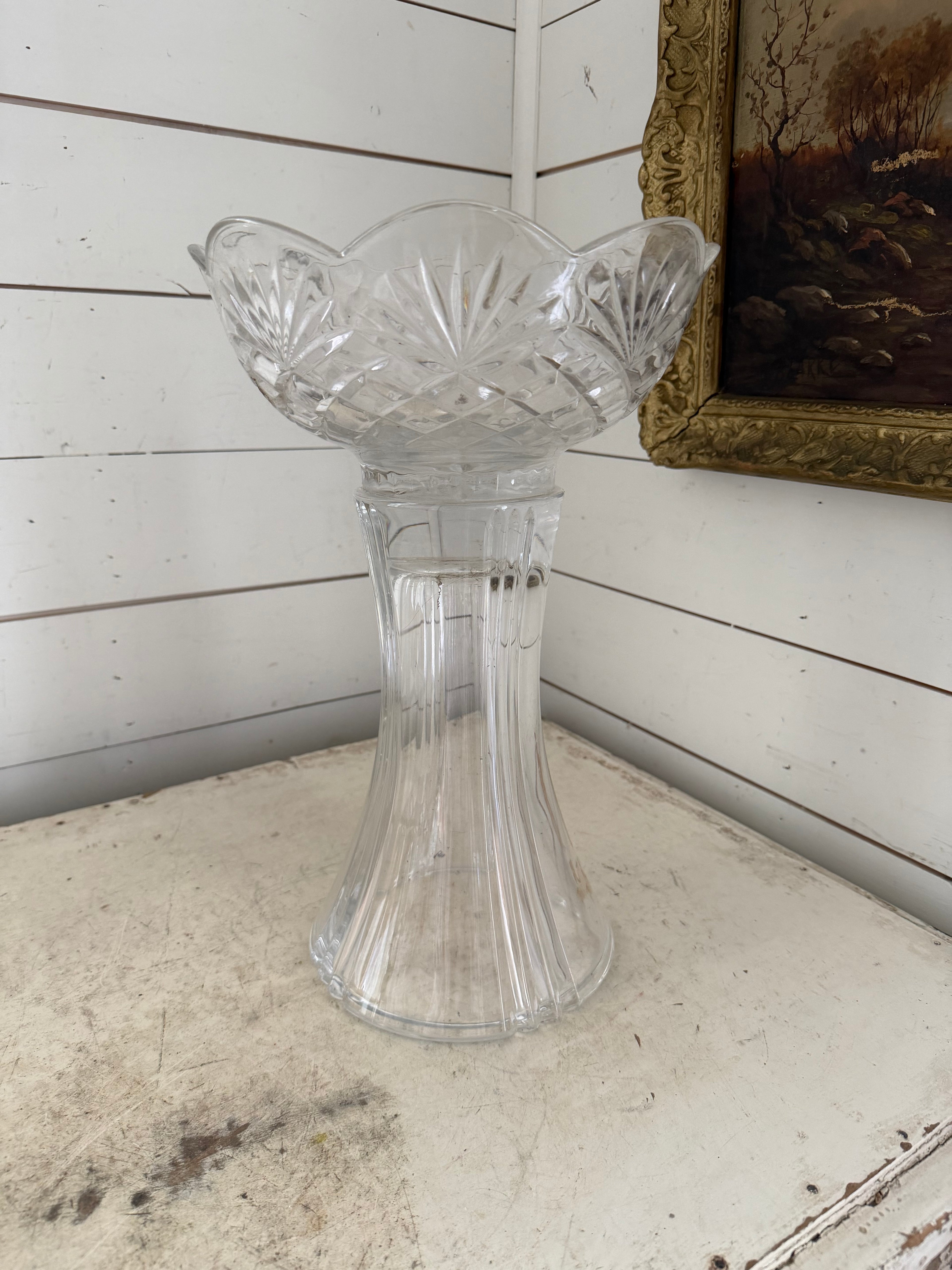 Oversized Pedestal Crystal compote dish