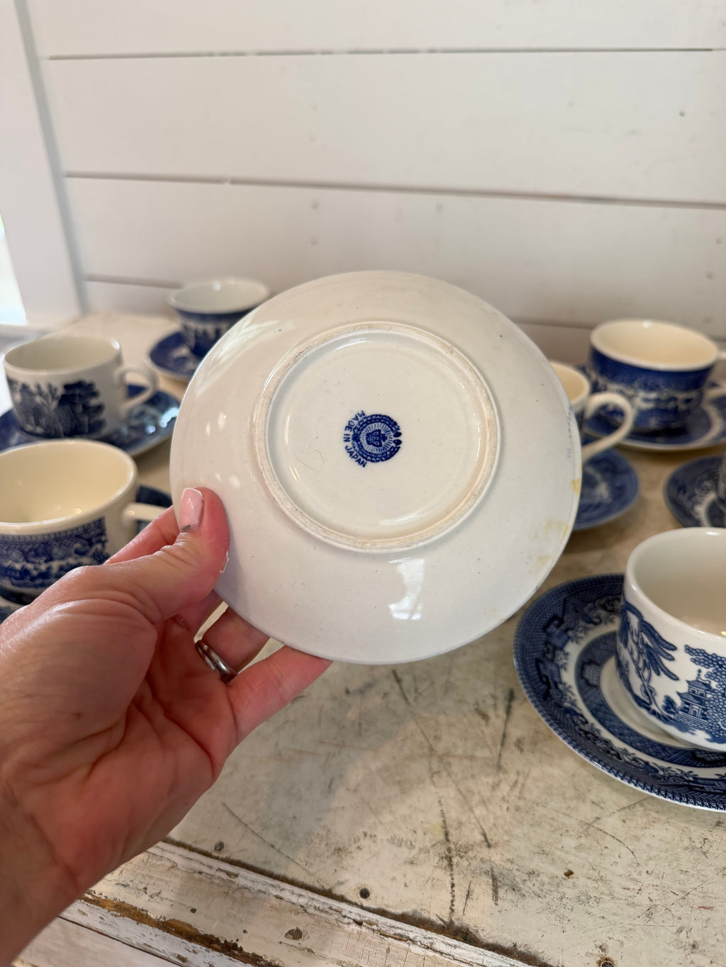 Vintage Blue Willow Cup & Saucer sets Sold Individually Picked at Random