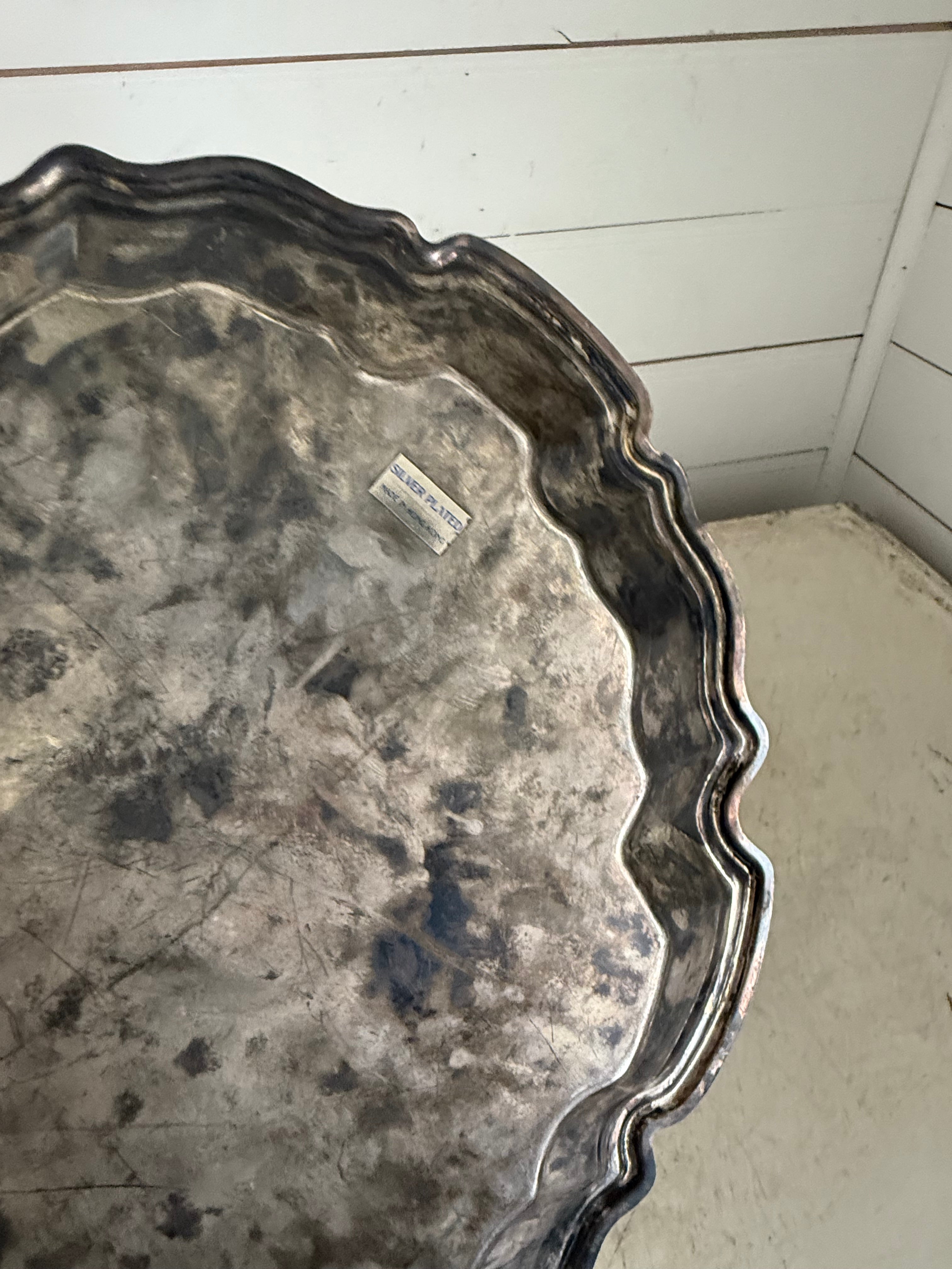 Vintage silver plate platter