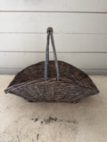 Gray washed Willow Gathering Basket