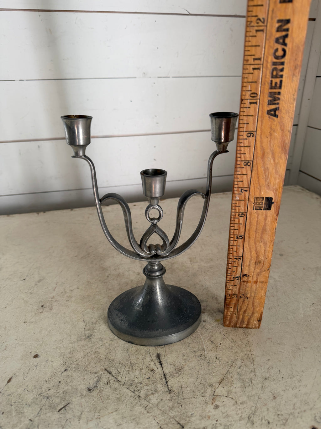 Vintage Pewter Candelabra