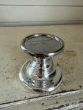 IKEA SHIMMER Short 4" Mirror Silver Glass Candle Holder Stick